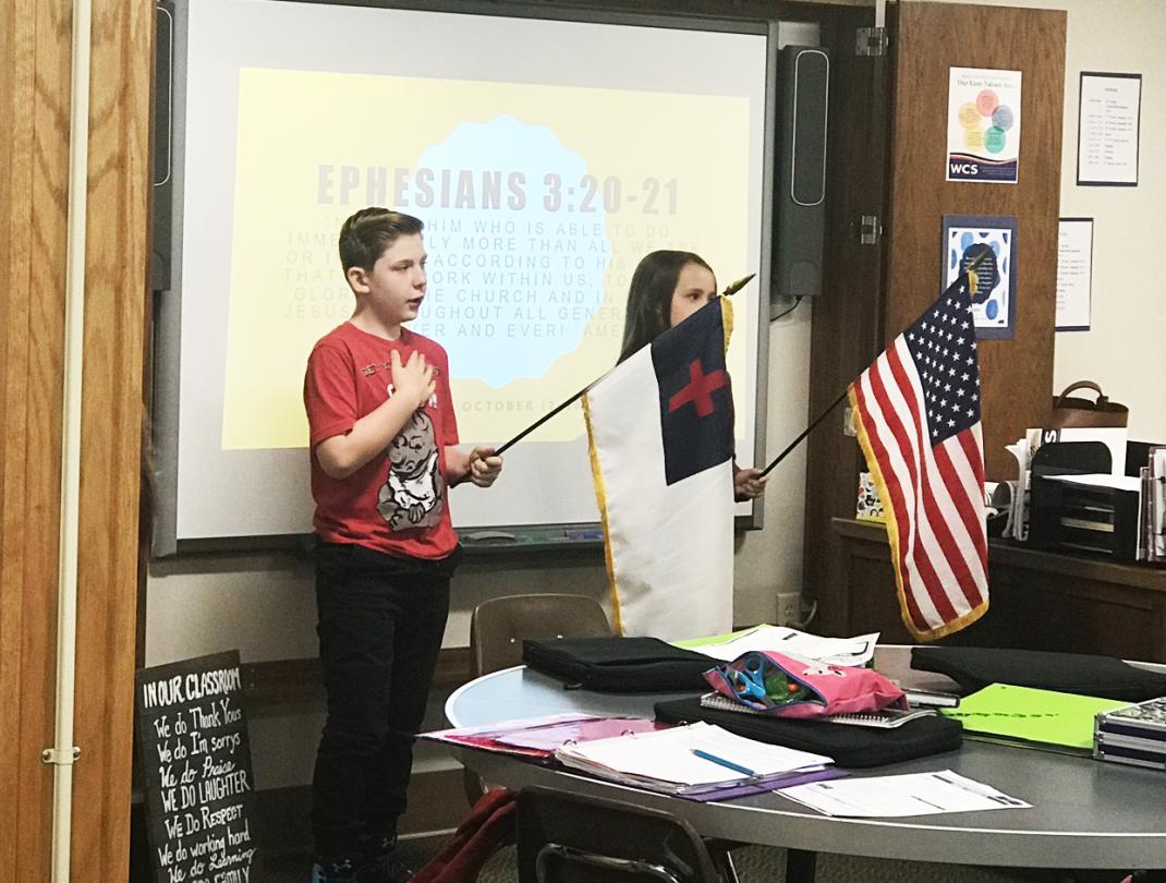 Pledge of Allegiance Wooster Christian School