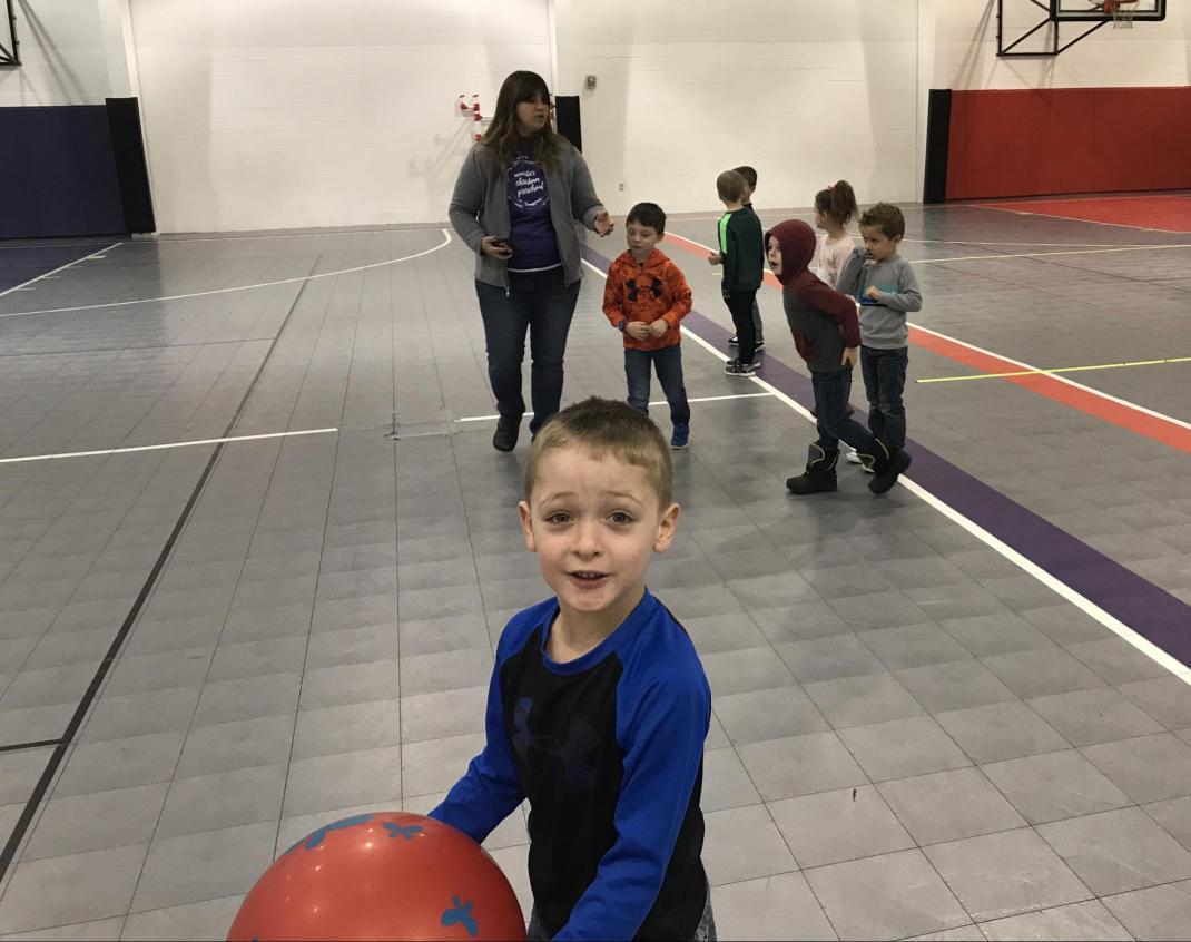 Playing in the gym